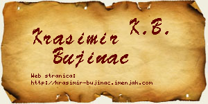 Krasimir Bujinac vizit kartica